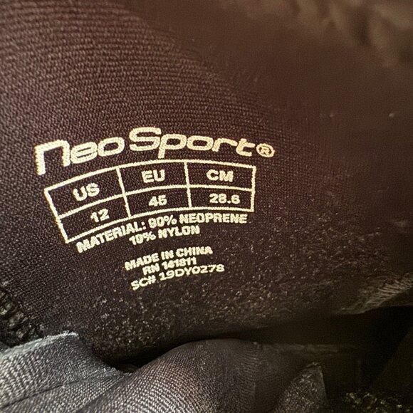 Men's NeoSport Low Top Wetsuit Boots - Size 12 - Picture 6 of 6